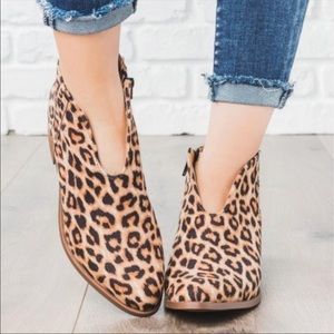 Brand new leopard print booties. Size 7